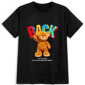 Cartoon & Slogan Graphic Tee